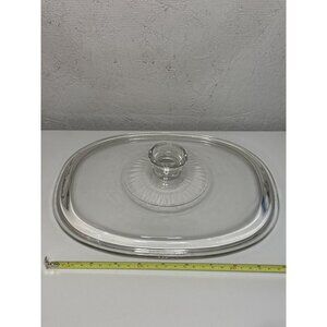 Original Pyrex Clear Oval Glass Lid Only DC1.5 C for Corning Ware 11" x 8.5"